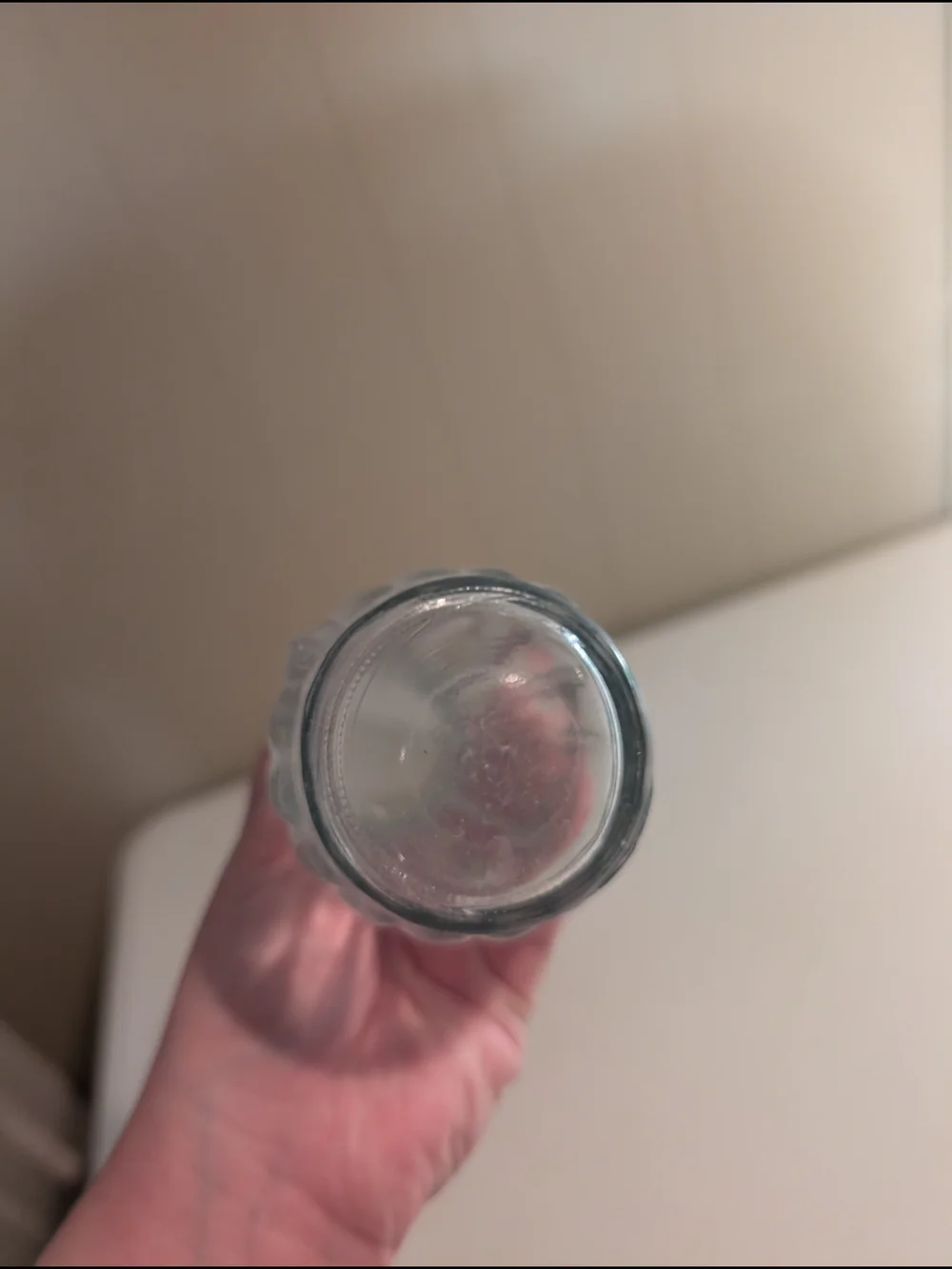 Clear Glass Bud Vase - Elegant Ribbed Design